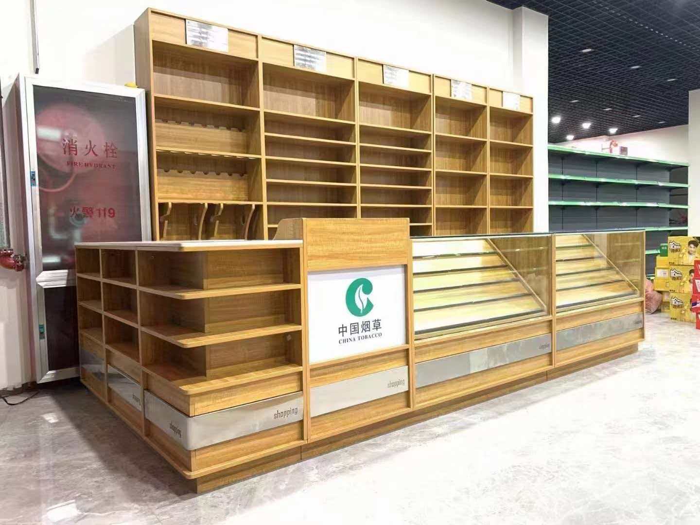 海勃湾区烟酒柜超市货架 - 方案